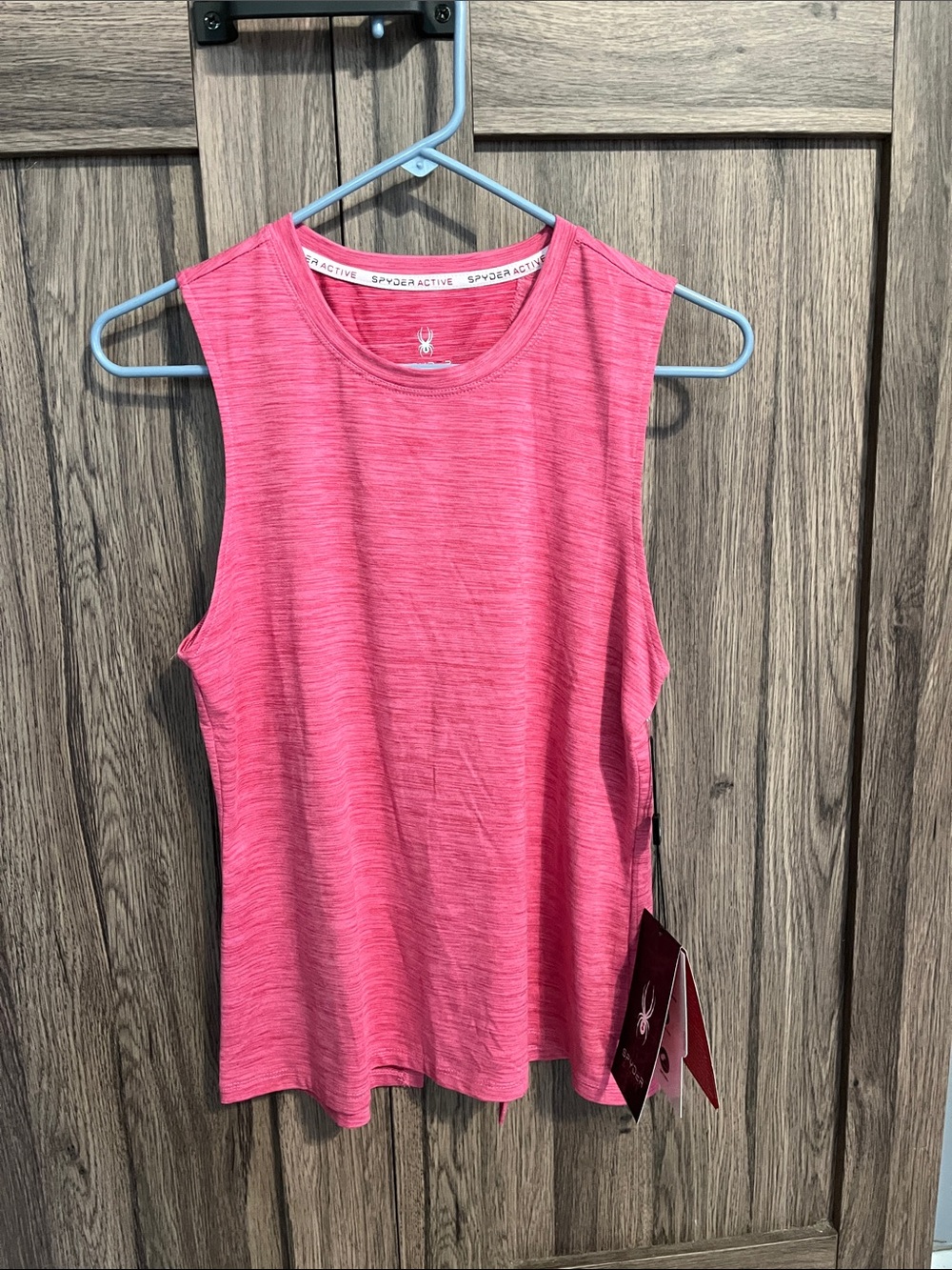 Spyder Pink Heathered Sleeveless Workout Tank
